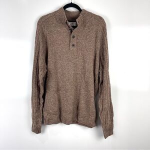 Jos A Bank 1905 Wool Knit Sweater Brown Long Sleeve Pullover Men’s XL NWT